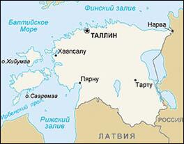 Туры в Эстонию. Карта Эстонии